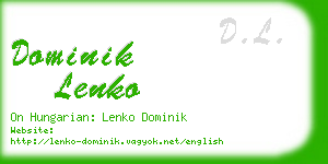 dominik lenko business card